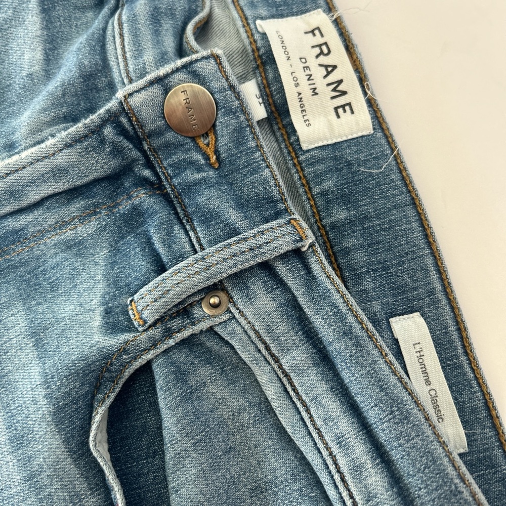 Frame Denim Classic Straight Blue Jeans